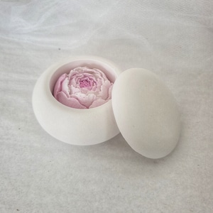 Room fragrance, fragrance stone, small peony flower pink, white, hand-painted, Air Freshener flower, Diffuser, Room Fragrance Stones