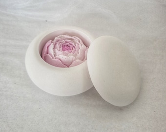 Room fragrance stone small peony flower pink white fragrance decoration tin hand-painted aroma stone air freshener diffuser/fragrance stones gift