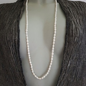 90 cm pearl necklace endless chain real freshwater cultured pearls Ø 8-5 mm endless chains