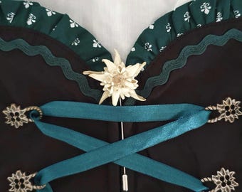 Real Edelweiss Flower Pin – Oktoberfest Brooch – Bavarian Hat Pin – Alpine Hair Clip – Traditional Wiesn Jewelry – Gift from Munich