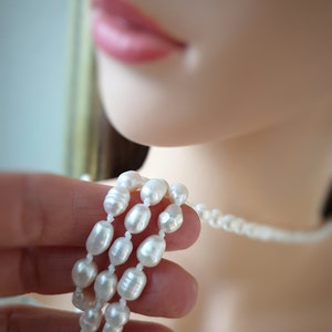 122 cm pearl necklace real freshwater cultured pearls Ø 8-9 mm endless chain endless chains image 6