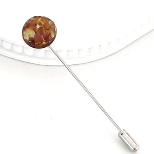 Amber pin / pin brooch / wedding brooch / pin gift / best man pin / flower pin tie pin