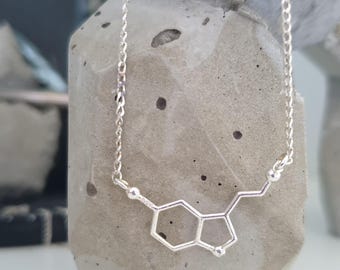 Anello Gotico con Molecola di Caffeina, Struttura Chimica della Formula, Gioielli Scientifici in Acciaio Inossidabile, Accessori e Regali