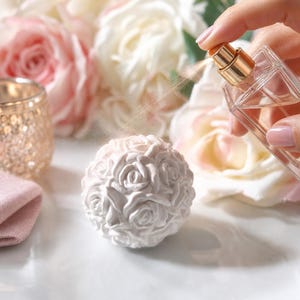 Rose Raumduft Duftstein Blume Rosen Kugel Ø 4cm Diffusor Air Freshener Flower Deko Fragrance Stone Geschenkidee für ätherische Öle & Duftöle