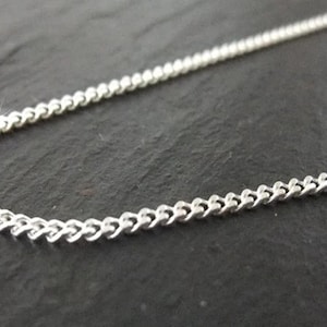 Curb chain 60 cm length x width 2.1 mm diamond-cut solid genuine 925 Sterling Silver 925 weight 7.3 grams necklace jewelry silver chain