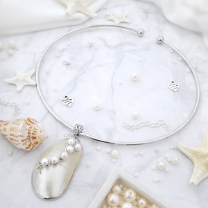 Choker Collar Clasp Shell Pearl Necklace Mermaid Real Freshwater Cultured Pearls Pearl Jewelry Chain Necklace Jewelry