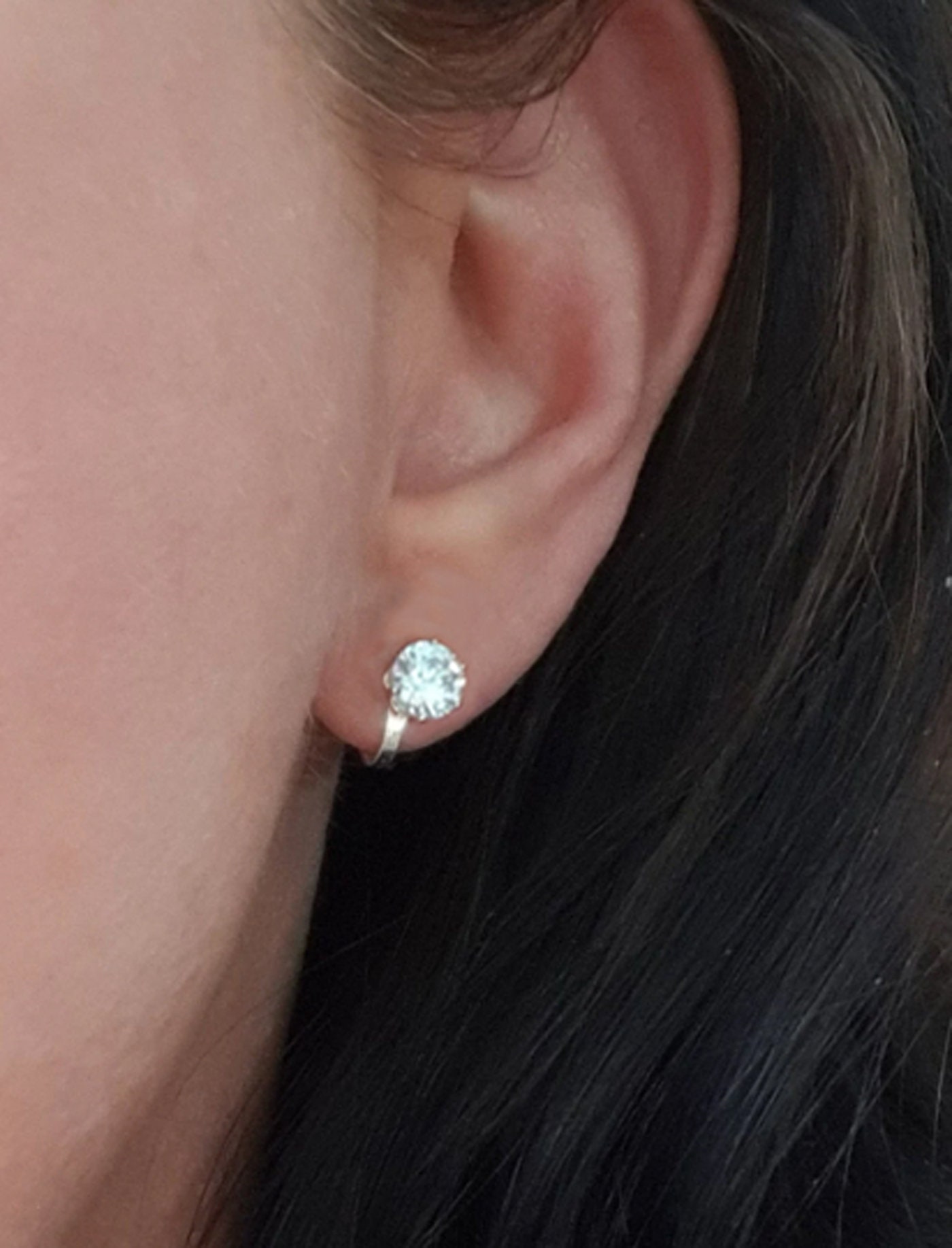 Rose Gold keloid pressure earrings • Magnetic earrings clip on ear rin -  Hand Stamped Trinkets