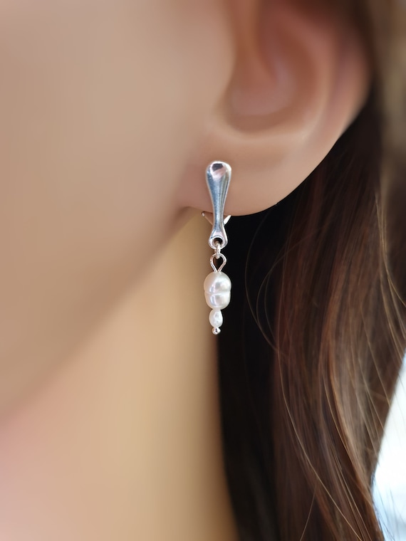 Orecchini Argento 925 Con Perla D'Acqua Dolce - Foto 9