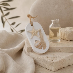 Raumduft, Duftstein, Muschel Seestern weiß , Air Freshener , Car Air Freshener flower, Diffuser, interior decor, Room Fragrance Stones