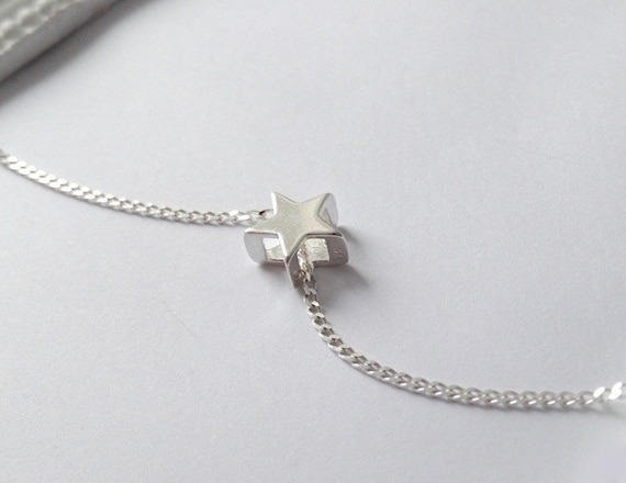 Chain Made Charm of Necklace Star 35-80 Choose Pendant Etsy Length Jewelry - the 925 Denmark Star Chain Mini Silver, Cm Desired Solid Sterling Lucky
