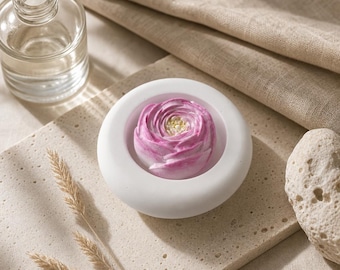 Profumo per ambienti, pietra profumata, fiore di ranuncolo rosa, bianco, dipinto a mano, fiore deodorante per ambienti, diffusore, pietre profumate per ambienti