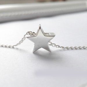 mini star chain pendant made of solid 925 sterling silver, 35-80 cm choose the desired length star chain necklace lucky charm jewelry