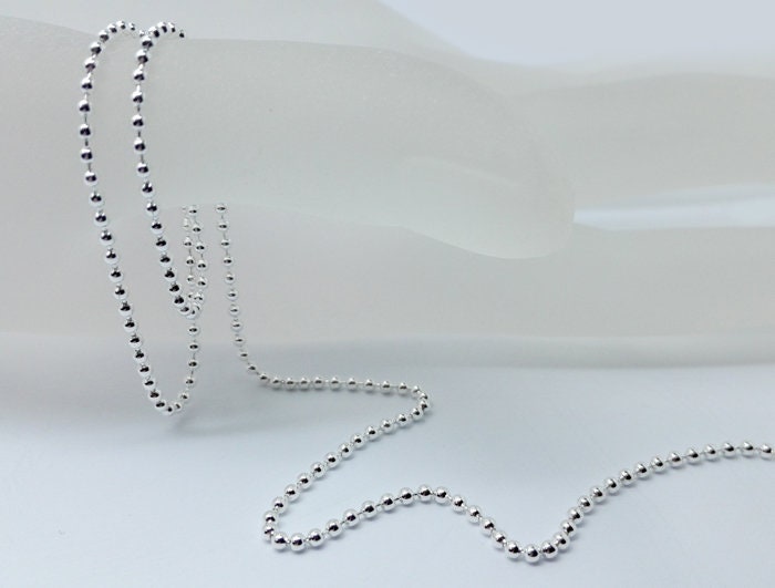 Necklace 50 Cm 925 Silver Ball Chain X 