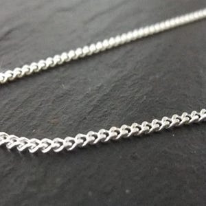 Curb chain 70 cm diamond cut Sterling silver 925 necklace link chain