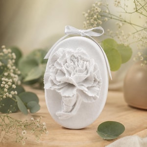 Raumduft, Duftstein, Nelke weiss, Air Freshener flower, Car Air Freshener flower, Diffuser, flower interior decor, Room Fragrance Stones