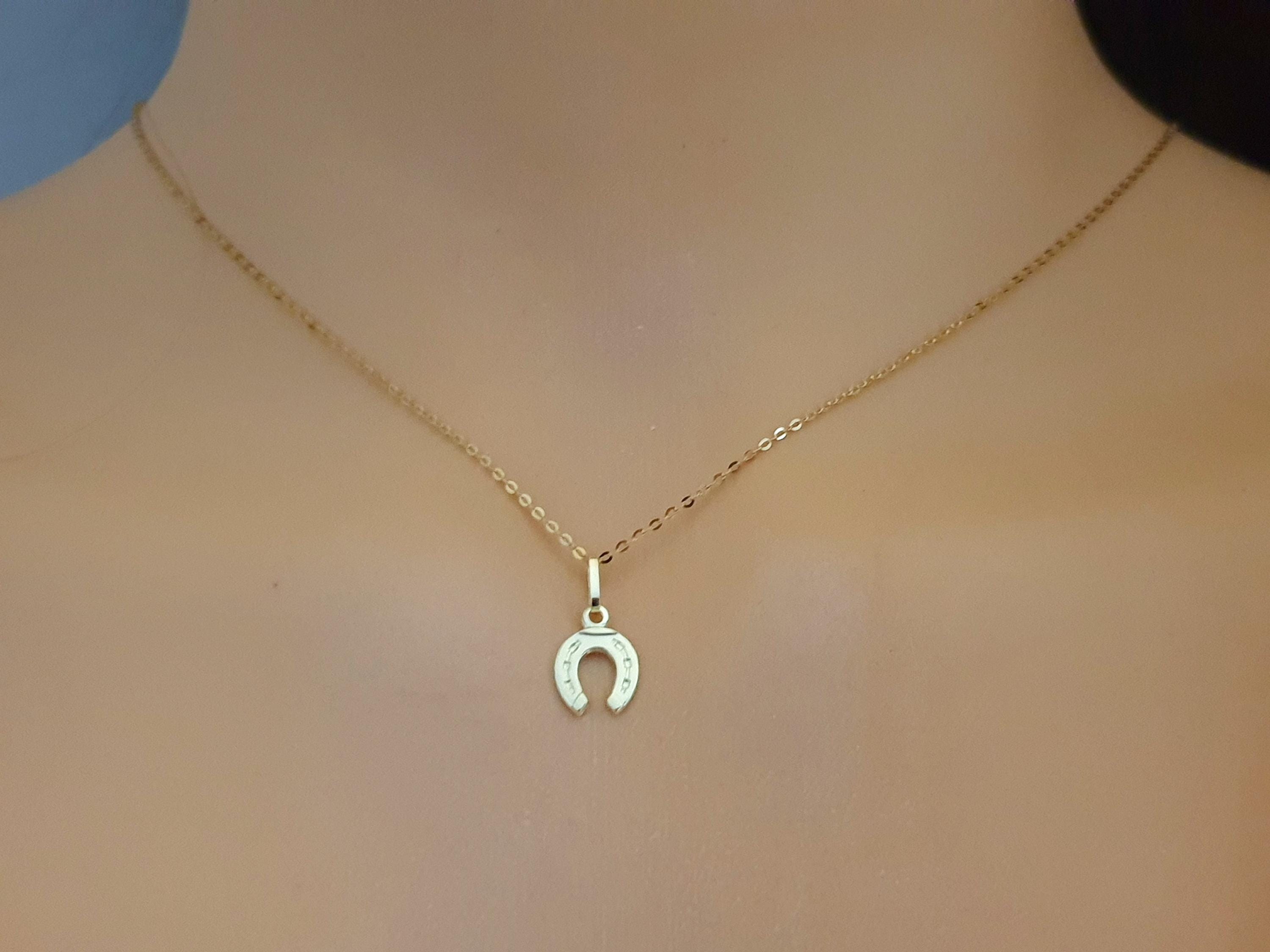 Delicate Horseshoe Necklace | Lucky Gift | Lucky Charm Pendant