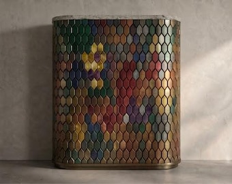 Northern Lights Barskåp – Serpentine Collection, Specialdesignade anodiserade aluminiummöbler