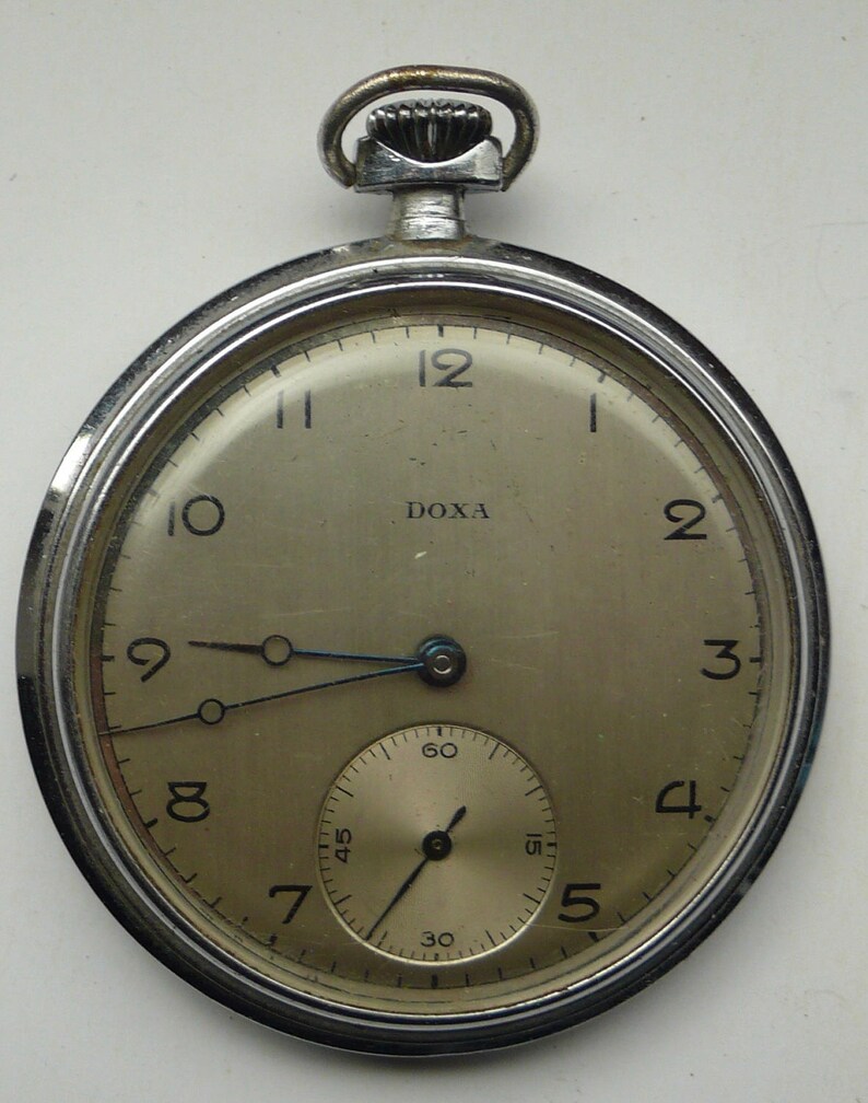 Swiss DOXA Pocket Watch GOLD Toned Dial Thin 1930 Perfect Etsy