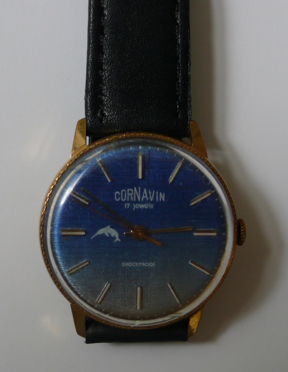 Swiss  Rare "CORNAVIN"  GOLD plated wrist watch  … - image 2