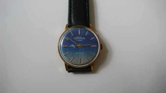 Swiss  Rare "CORNAVIN"  GOLD plated wrist watch  … - image 1