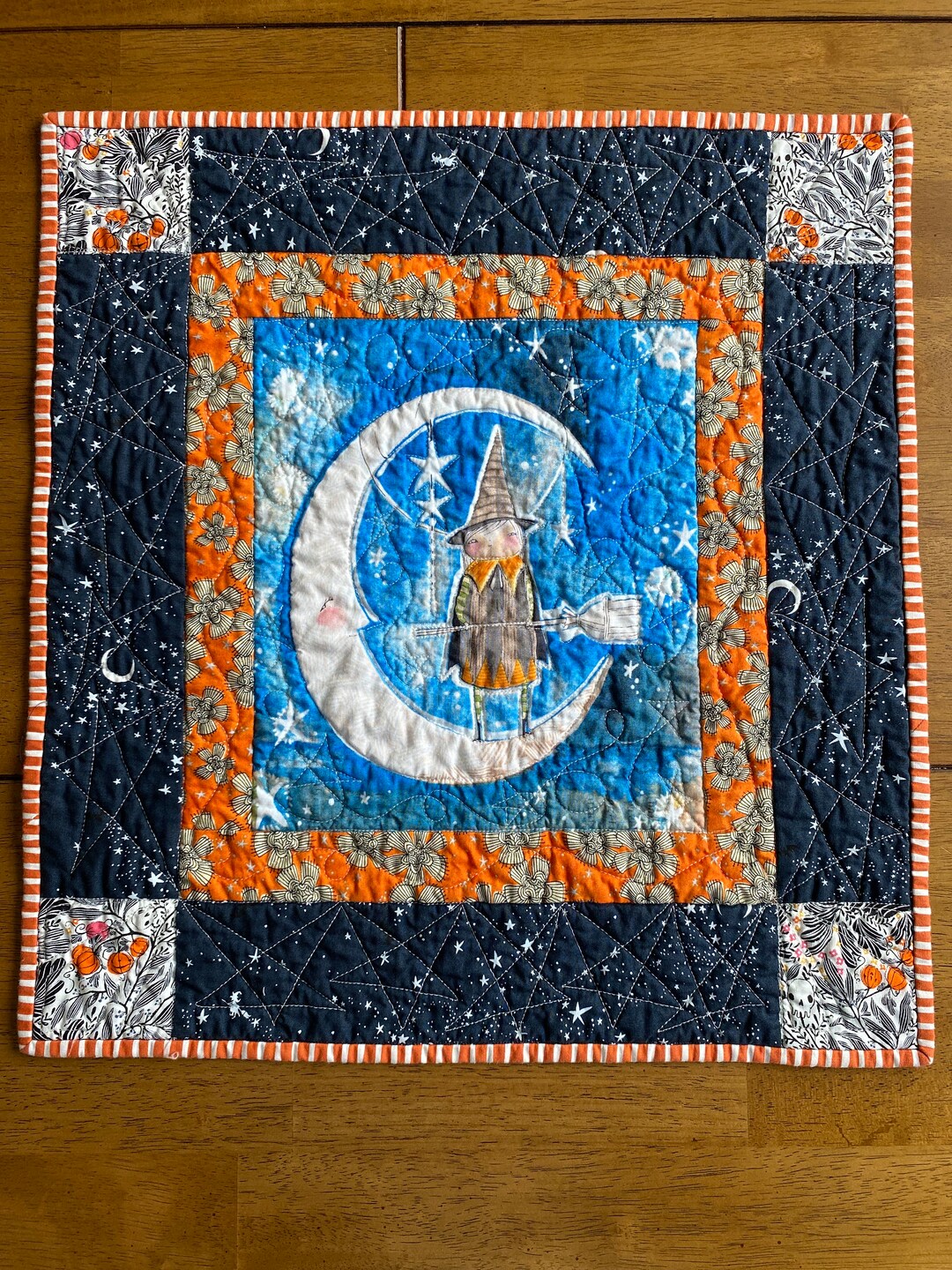 Halloween Quilted Table Topper Wallhanging Cori Dantini Etsy