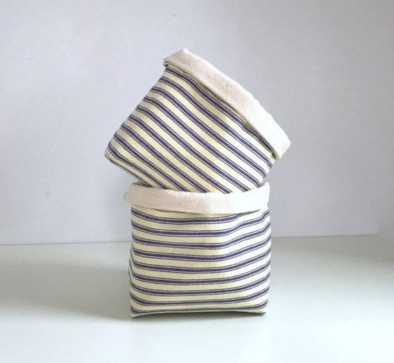Small canvas storage basket deals