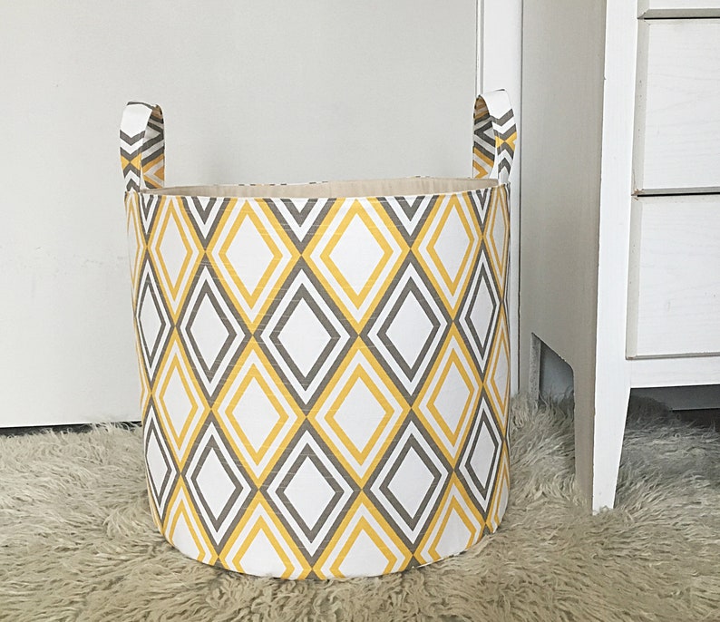 Diamond Fabric Storage Laundry Hamper Canvas Basket Annie Etsy