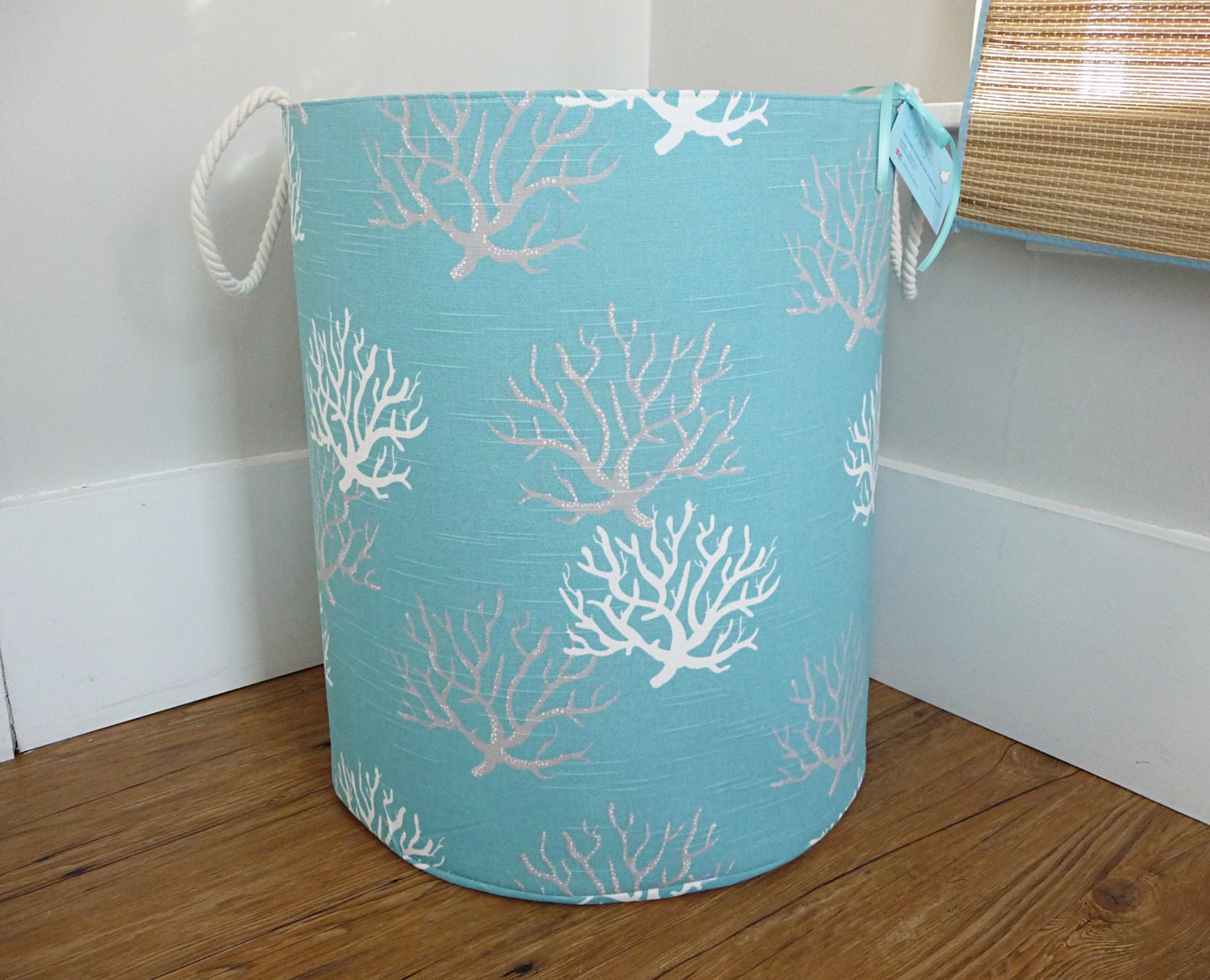 Extra Large Hamper Fabric Storage Laundry Basket Coastal Etsy