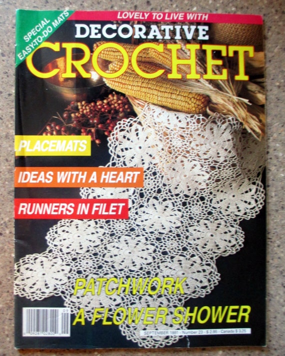 1991 Vintage Decorative Crochet Magazine Number 23 Etsy