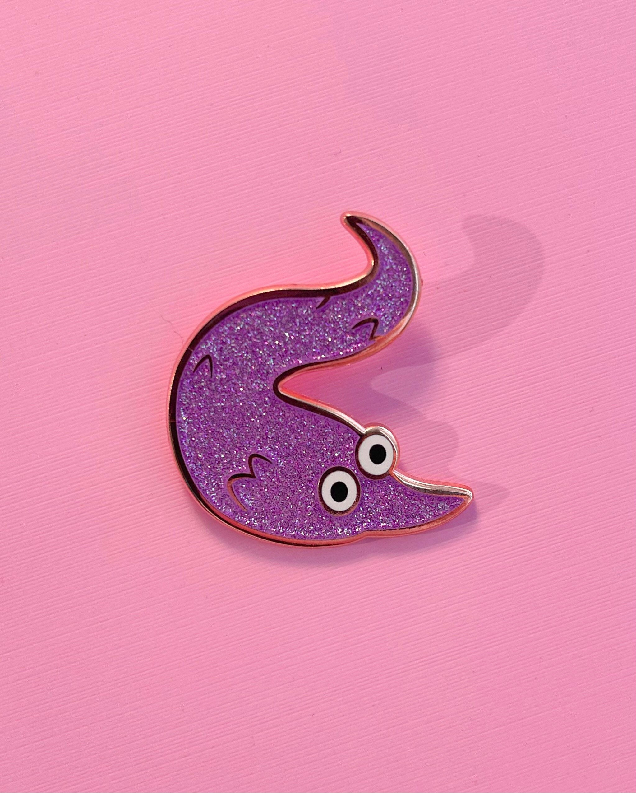 LIMITED QUANTITY] Funny Aesthetic Worm on a String Enamel Pins