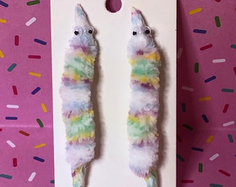 Funfetti Worm on a String Earrings!