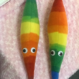 Rainbow Pride Worm On A String Plushie