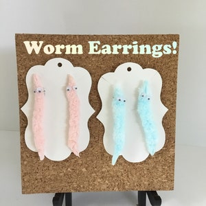 Clip on Worm on a String Earrings