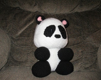 Crochet Panda Toy Pattern: Black White Cuddly Animal (PDF Pattern)