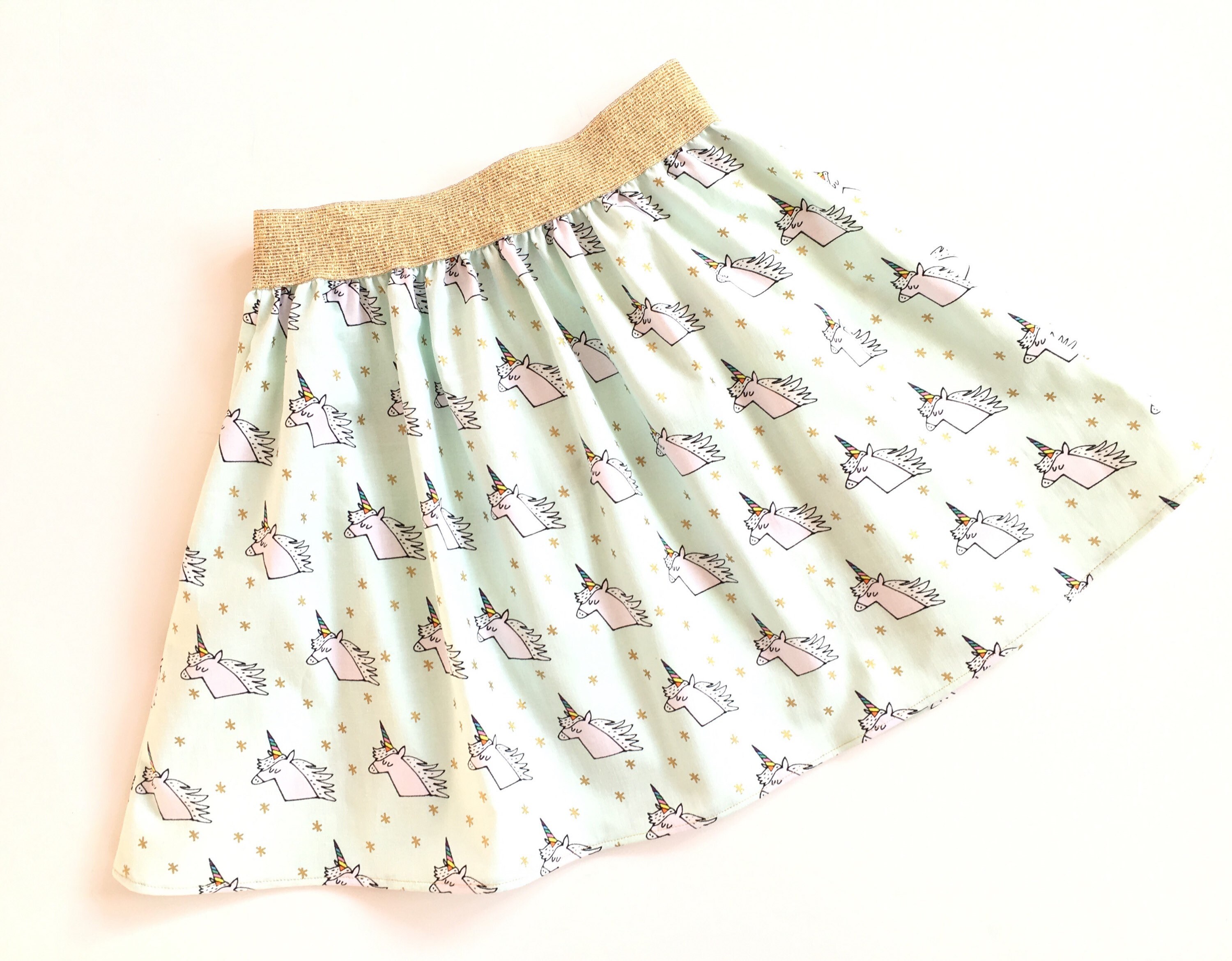 Girls Unicorn Skirt, Girls Unicorn Circle Skirt, Girls Unicorn Flared ...