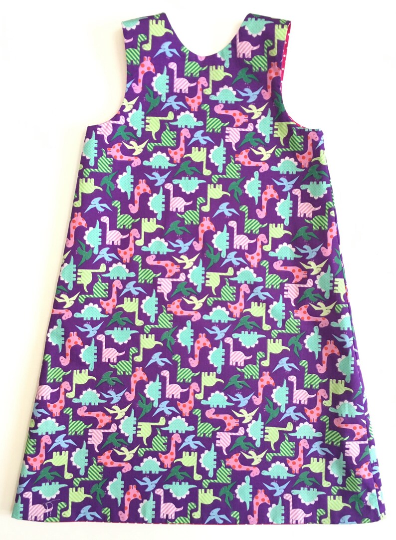 Girls Dinosaur Pinafore Dress Girls Dinosaur Party Dress Etsy