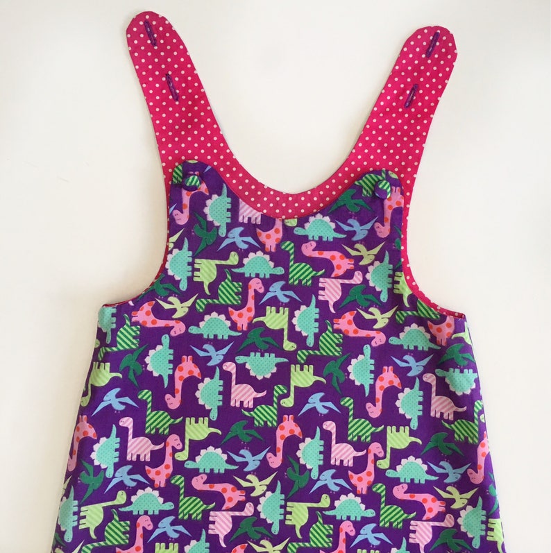 Girls Dinosaur Pinafore Dress Girls Dinosaur Party Dress | Etsy