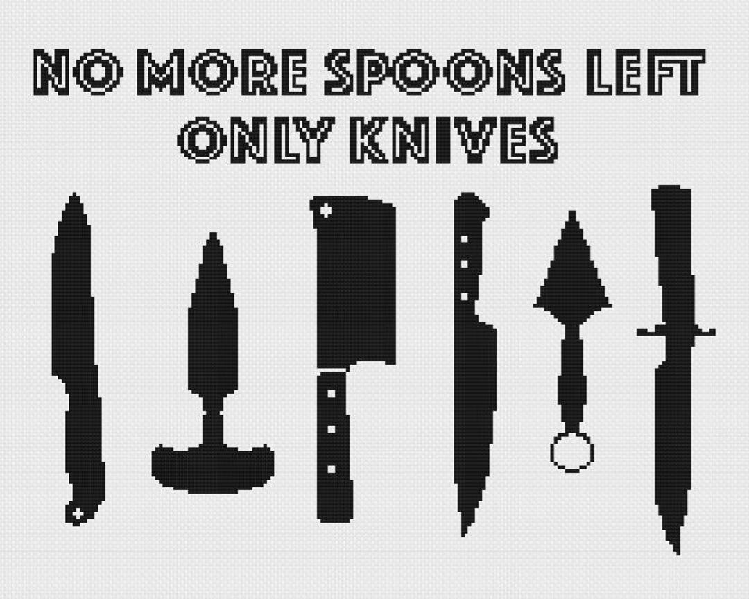 No Spoons Cross Stitch Pattern Etsy