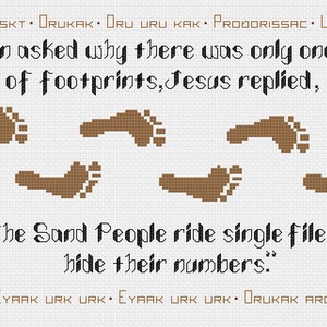 Jawa&#39;s Single File Footprints