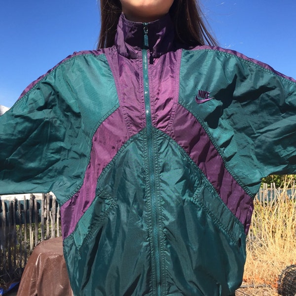 90's Nike ColorBlock Windbreaker Track Jacket Medium