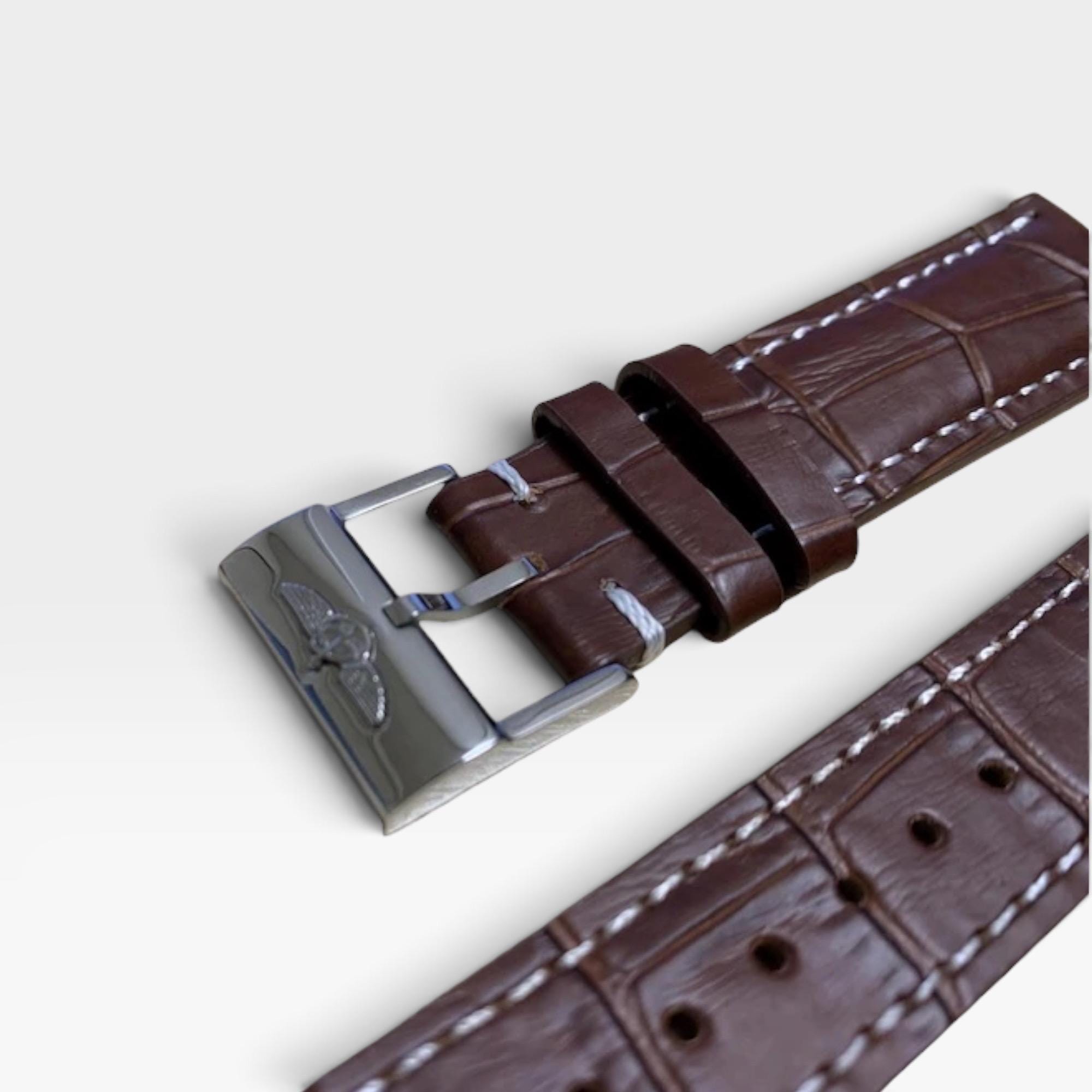 Breitling Strap Brown Leather - Etsy