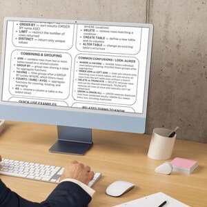SQL Commands Cheat Sheet Database Query Reference Guide for Coding Students and Data Analysts Printable PDF image 8