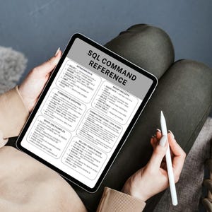 SQL Commands Cheat Sheet Database Query Reference Guide for Coding Students and Data Analysts Printable PDF image 3