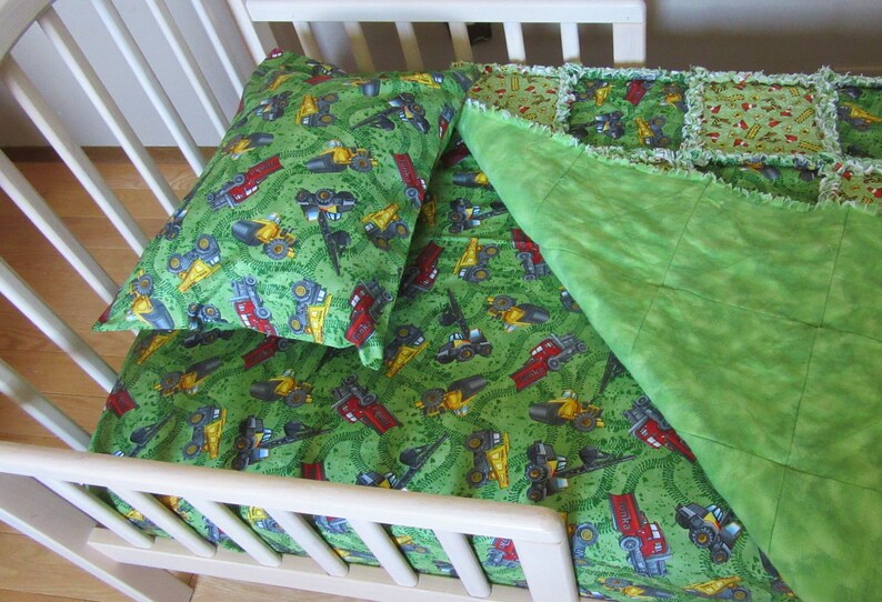 Tonka Construction Fabric Toddler Bed Crib Bedding Set Baby Etsy