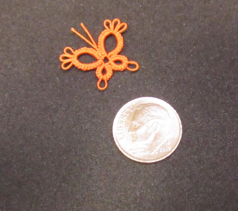 ONE Hand / Shuttle Tatted Butterfly Vintage Size 30 Cotton Etsy