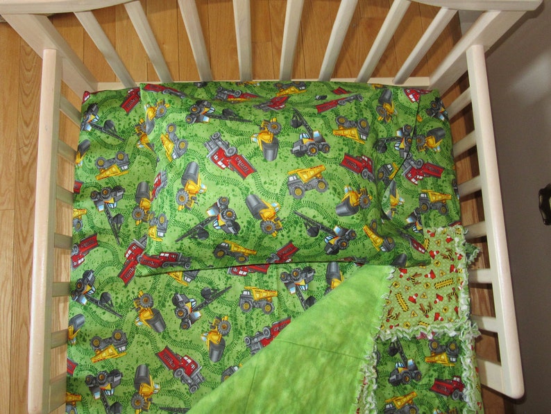 Tonka Construction Fabric Toddler Bed Crib Bedding Set Baby Etsy