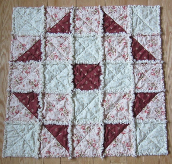 Rachel Ashwell Shabby Chic Fabric Baby Rag Quilt Vintage Rose Etsy