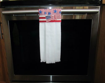 Hanging Kitchen Towel - PATRIOTIC  - Hand Towel Stove