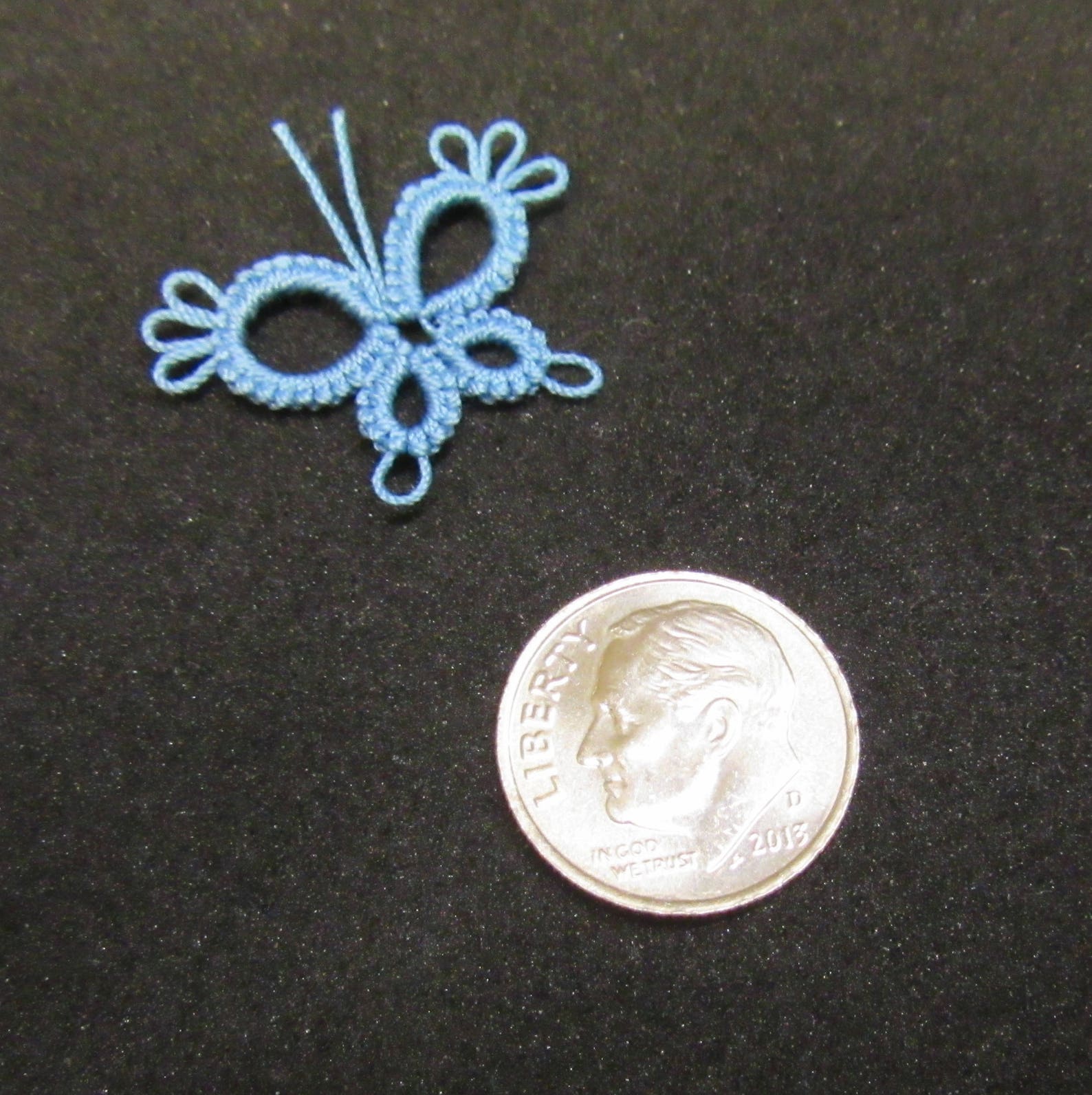 ONE Hand / Shuttle Tatted Butterfly Vintage Size 30 Cotton Etsy