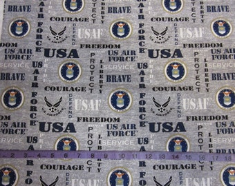 USAF FABRIC United States Air Force Emblem Fabric 1/2 yard - 18 » x 44 »